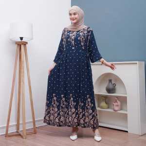 Gamis rayon jumbo ld 130 dress jumbo kekinian daster jumbo busui