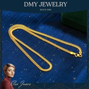 DMY Jewelry Rantai Leher Emas 916 Original/Rantai Leher Perempuan Korean Style/Thick Necklace/Chain for Man/Gold 916 Original Malaysia/Rantai Lelaki/Gold Chain/Kalung Lelaki Anti Karat/Necklace Men 916 Gold/Rantai Leher Lelaki/Emas 916 Original Lelong