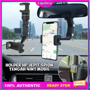 Holder HP Jepit Spion Tengah 4in1 Mobil Handphone Stand Car Phone Gantungan Spion Mobil