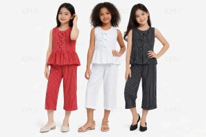 AA BKK Sleeveless Ribbonn Top and Pants  Girl Set Terno Coordinates   - timeless piece - casual office or party - classic piece - super kapal ng tela - hindi kayo magsisi - our aim is to produce quality clothes - premium fabric - excellent quality -  fa