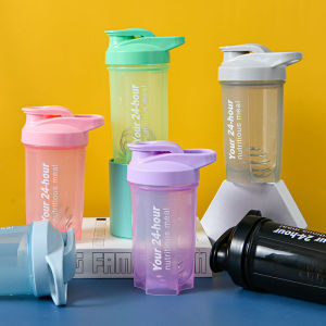 SERENEGLOW 500ML Shaker Bottle with Stainless Steel Mixer Ball - Leak-Proof Fitness Water Bottle for Protein Shake and Smoothie Mixing