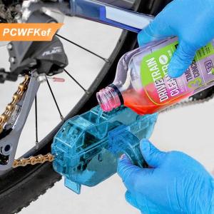 【PCWFKef】 Xách Tay Xe Đạp Chuỗi Cleaner Xe Đạp Bàn Chải Scrubber Công Cụ Rửa Leo Núi Đi Xe Đạp Làm Sạch Kit Ngoài Trời Phụ Kiện Chuỗi Làm Sạch