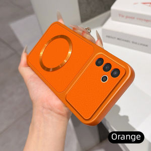 Casing for Samsung A14 SM-A146B SM-A146U SM-A146P SM-A146P/DS SM-A146U1 SM-A146B/DS Matte leather case with charging magnetic ring anti drop and shockproof phone case
