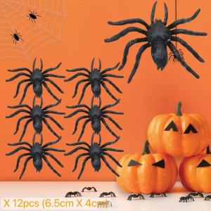 Sunlight 6-Piece Halloween Bucket Set - Features Pumpkin Halloween Basket Pumpkin Basket for Kids & Pumpkin Basket for Halloween Decorations Set Paired with Pumpkin Decorations Spider Web Decoration & Halloween Party Decors