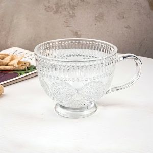 Cốc Thuỷ Tinh Có Quai Cầm - Ly Thuỷ Tinh Uống Nước Trà Sữa Cà Phê Ngũ Cốc ALLIN