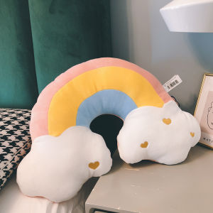 ยา นุ่มสายรุ้งเมฆดวงจันทร์หมอนที่ละเอียดอ่อนเบาะยาวนานสบาย