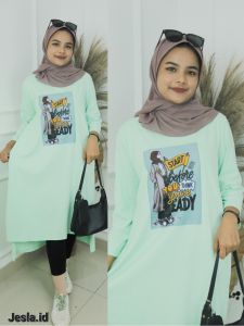 Baju Wanita Terbaru START MIDI DRESS Bahan KAOS KATUN CPMBED 24 S APK SABLON SIZE S M L XL DAN XXL