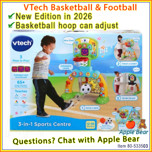 VTech 3-in-1 Sports Centre Basketball Football Count Win Smart Shots Center Soccer / AppleBear
