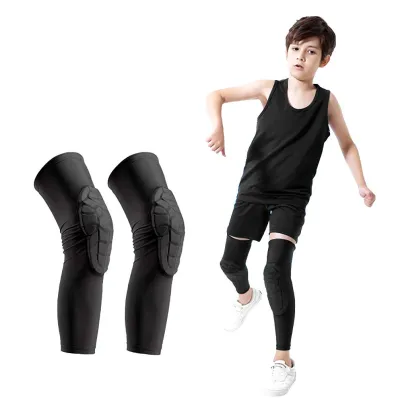 T2P Kids Youth Sports Honeycomb Compression Knee & Elbow Pads | Padded Athletic Sleeves