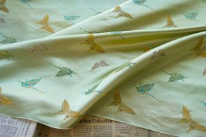 Kết cấu thổ cẩm Hanfu qipao bướm sợi Vải nhuộm cho phong cách Trung Quốc Wristlet Jacquard dệt may