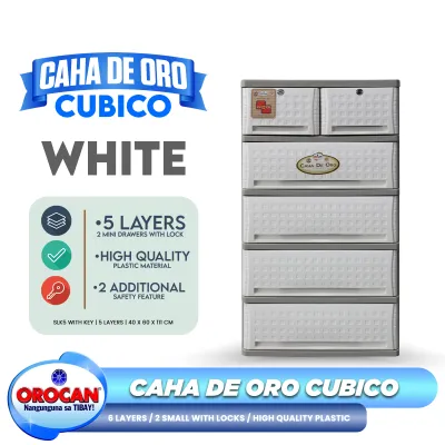 Orocan Caha de Oro Cubico 5 LAYERS Drawers with Lock and Keys