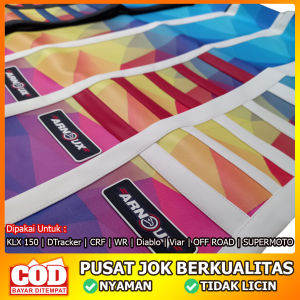 Sarung Jok Arnoux PRINT PRISMA COLORFUL WHITE SERIES KLX DTracker CRF WR
