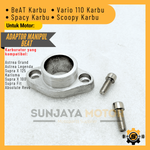 Adaptor Manipul Beat Spacy Scoopy Sambungan Manipol Karbu Supra X 125 Astrea Grand Absolute Revo Supra Lama