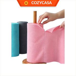 【COZYCASA】Reusable Tear-Away Kitchen Towel Roll with Optional Wooden Holder
