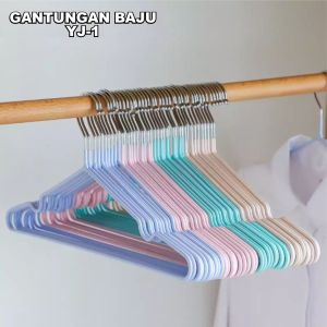 Gantungan Baju Stainless Steel 10 Pcs Hanger Baju Dewasa Anti Karat Hanger Baju Warna Pastel