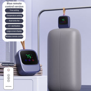 [LOCAL STOCK-Deliver in 1-3 days] Portable Clothes Dryer with Remote Control UV Sterilization Dual Turbo Fan 360° Hot Air Circulation Mini Travel Clothes Drying Machine