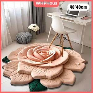 WHPHous New Flower Carpet Special-shaped Soft Peony Floor Mat Durable 40x40cm Non-slip Absorbent Bathroom Floor Mat