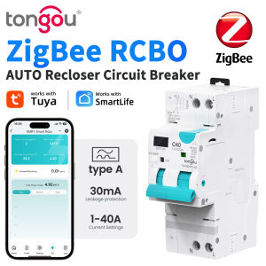 ZigBee RCBO Type A Adjustable Smart Circuit Breaker Residual Current Circuit breaker With Over Current and Leakage Protection