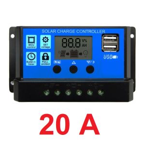 Solar Charge Controller LCD LED Display Solar PWM 12V/24V 10A 20A 30A 50A 60A USB Panel Surya Charge