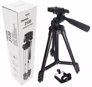 Tripod TF 3120 Stainless With 3x Extend Leg / Tripod Tongsis 3120 + Free Holder U + Tripod Bag / Tripod Selfie 1M 3120 Full Black Weifeng Universal Stand+Holder / HP / Camera