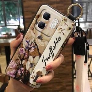 Wristband Wrist Strap Phone Case For infinix Hot50i/Smart9/X6531/X6532 Flower Back Cover Anti-knock Waterproof Ring