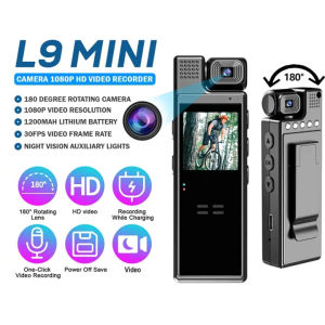 APPO L9 camera for vlogging 1080P HD sports outdoor professional video Audio Lasting Recording Security Sport Camera Motorcycle Smart camera Mini Portable 360° Wide Angle action camera for motorcycle