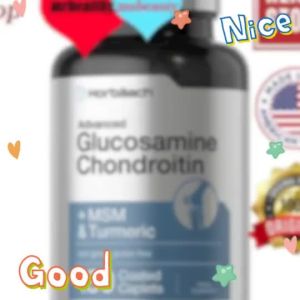 Horbäach Daily Mobility Glucosamine Chondroitin Supplement 180 Coated Caplets MSM Turmeric Complex Non-GMO Gluten Free Gentle Formula for Office & Sports s Joint Wellness Rout