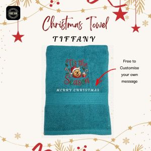 Personalised Christmas towel | Winnie The Pooh Design Towel | Christmas Gift Exchange Idea