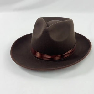 Short Brim Hat for Masquerades Party Belt Gentleman Hat Jazzs Hat Adult Carnival Party Hat Dancing Party Headpieces