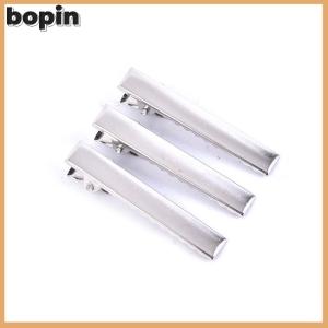 Bopin 50pcs Metal Alligator Hair Clips Bow Teethed Barrette Crocodile Clamp DIY Clip