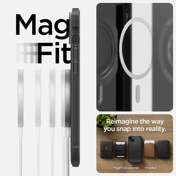 Spigen For IPhone 14 Pro Case Rugged Armor MagFit Case Compatible With Magsafe -Matte Black - View #8