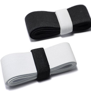 Black White Woven Flat Elastic Craft Sewing - Priced per metre
