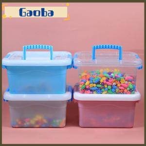 gaoba กล่องเก็บของพลาสติก PP พร้อมฝาแบบพกพาสำหรับเด็กของเล่นนักเรียนเครื่องเขียนกล่องใส่เครื่องสำอาง