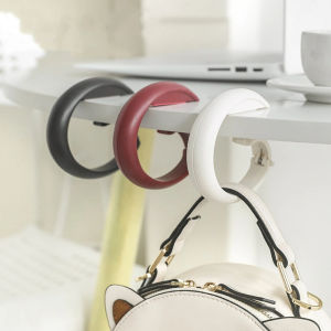 Table Side Hanging Bag Hook Non punching Student Table Side Bookbag Hook Portable and Mobile Office Desktop Bag Holder