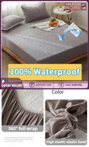 Waterproof Mattress Protectors Non-slip Mattress Toppers Single/Double/Queen/King Size Bedsheets Cover For Foam Bed