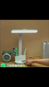 Rechargeable LED Desk Lamp 3 Color Light Stepless Dimming Adjustable Study Reading Lamp with Pen Holder