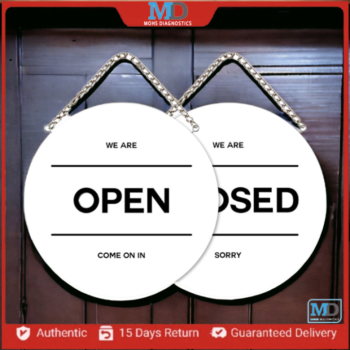 MD MOHS DIAGNOSTICS Round Acrylic Open / Close Door Signange - Open ...