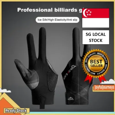 [SG 🚚] 1pcs 3 Finger Snooker Glove Non-Slip Billiard Pool Gloves Billiard Sports Accessories
