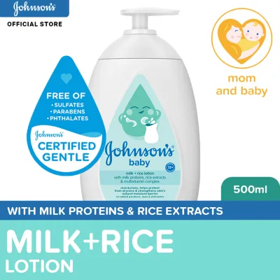 Johnsons Milk+Rice Baby Lotion 500ml - Lotion for Baby Baby Essentials Baby Care Baby Body Lotion Milk Lotion