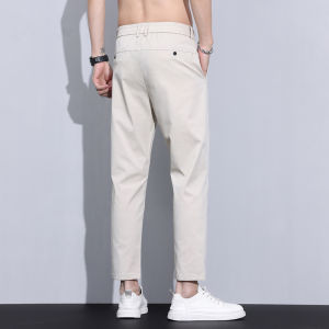 989  189 Summer Youth Mens Casual Pants Slim Fit Straight Pants Mens Spring Autumn Trousers Dress Pants Long Pants