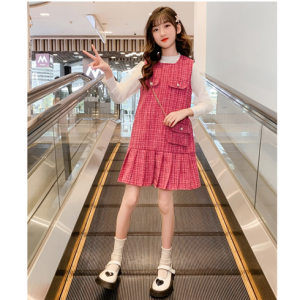 (KIDSFO-14) - Dress Anak 2in1 Perempuan Tanggung Yuori Fashion Korea