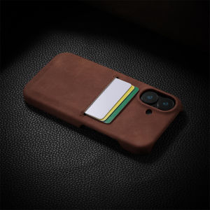 Luxury Wallet Card Holder Slot Leather Case for iPhone 16 15 14 Pro Max Plus 12 13 Matte Solid Color Ultra Slim Shockproof Cover