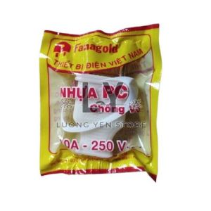 Phích Cắm Điện Chân Tròn Fanagold Bằng Đồng Với 2 Chấu Thông Dụng Màu Trắng Chịu Nhiệt Chống Vỡ Loại 10A - 250V