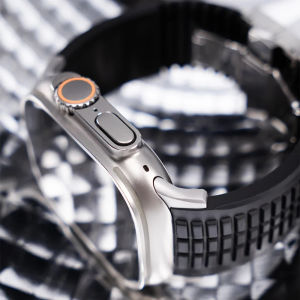 Sports Silicone Band For Apple Watch Ultra 3 49mm 46mm 45mm 44mm 42mm Luxury Metal Bracelet For iWatch Series 11 10 9 8 7 6 5 4 Se Strap