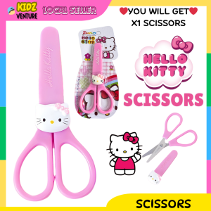 (READY STOCK) Safety Scissors Stitch Stainless Steel Stationery Kid Present剪刀安全圆角儿童卡通文具Gunting keselamatan pelindung