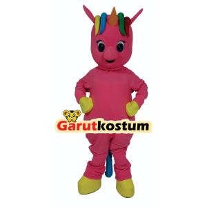 kostum maskot badut little poni lucu pink setelan costume