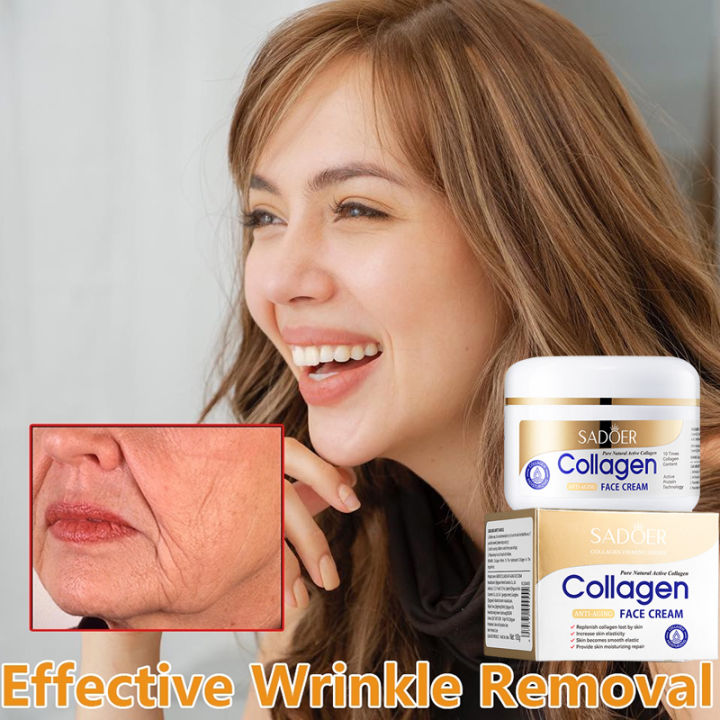 SADOER Collagen Face Cream Whitening Moisturizing Antiwrinkle