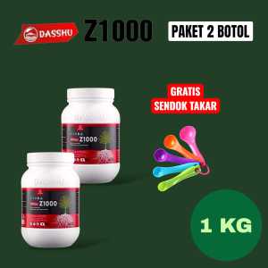 Pupuk Dasshu Z1000 Paket 2 Botol Kemasan 1kg Free Sendok Takar Pupuk Organik Akar Buah Bunga