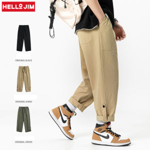 HELLO JIM Pants For Men长裤男 2022 Spring And Summer New Style Casual Pants Mens Loose Straight Cargo Pants Men  J2079