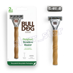 Bulldog Original Bamboo Razor Set | 5-Blade Nick-Free Eco-Friendly Shaving Razor for Men